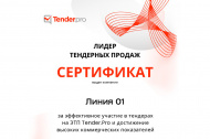О вручении сертификата «Лидер тендерных продаж» 2025 в Биробиджане 